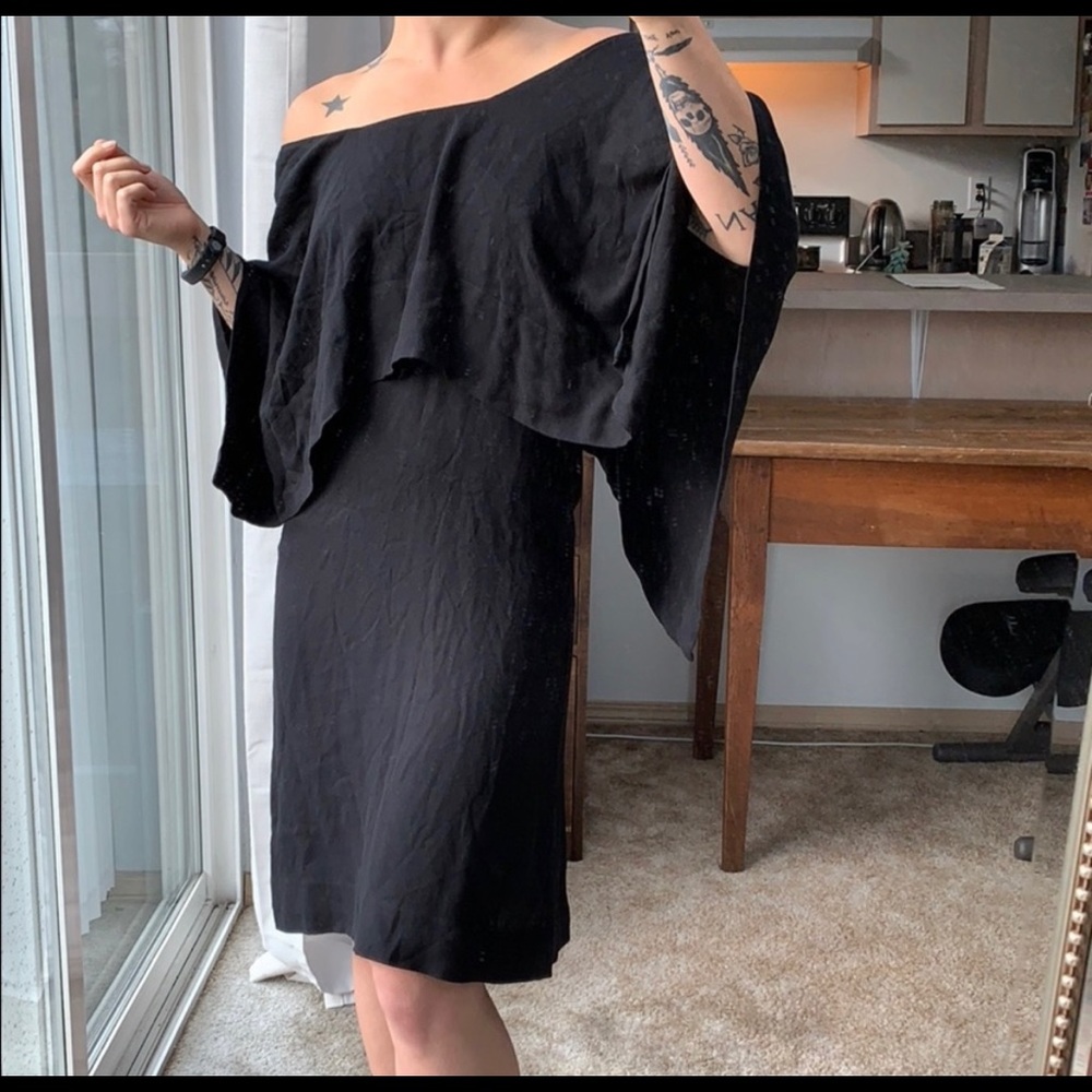 Ikks Caped / Off Shoulder “Robe” Dress